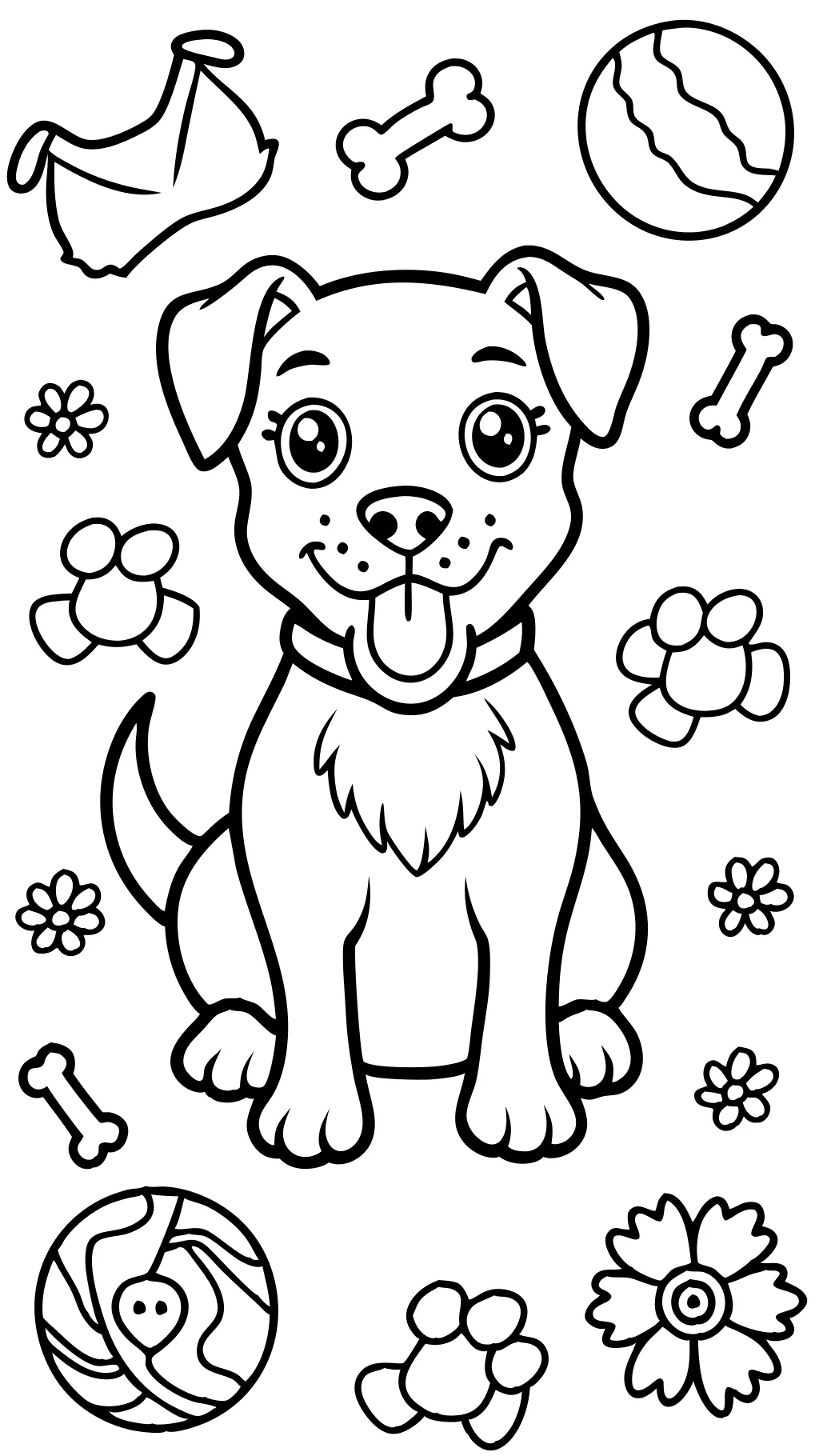 printable coloring page dog